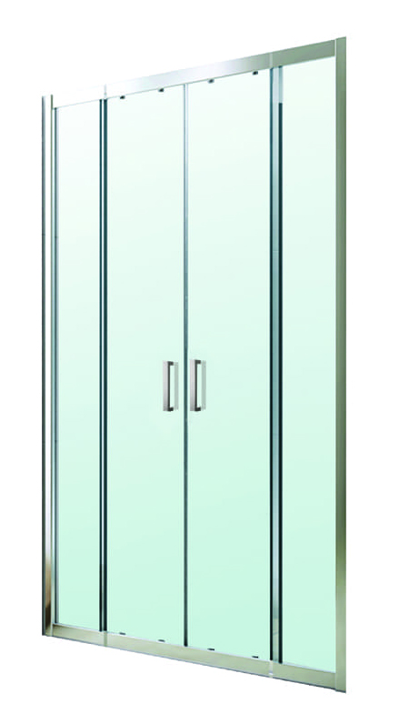 Душевая дверь Berges Porta 120-140x190 стекло прозрачное, профиль хром сильвер