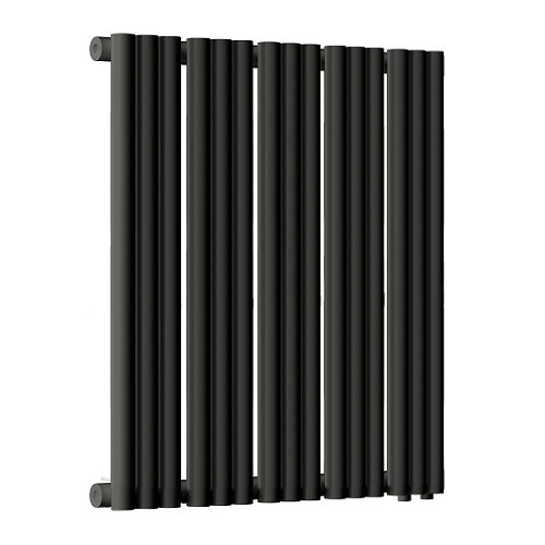 Радиатор стальной Empatiko Takt R1-592-500 Coal Black 592x536 15 секций, вертикальный 1-трубчатый, нижнее правое подключение, черный угольный