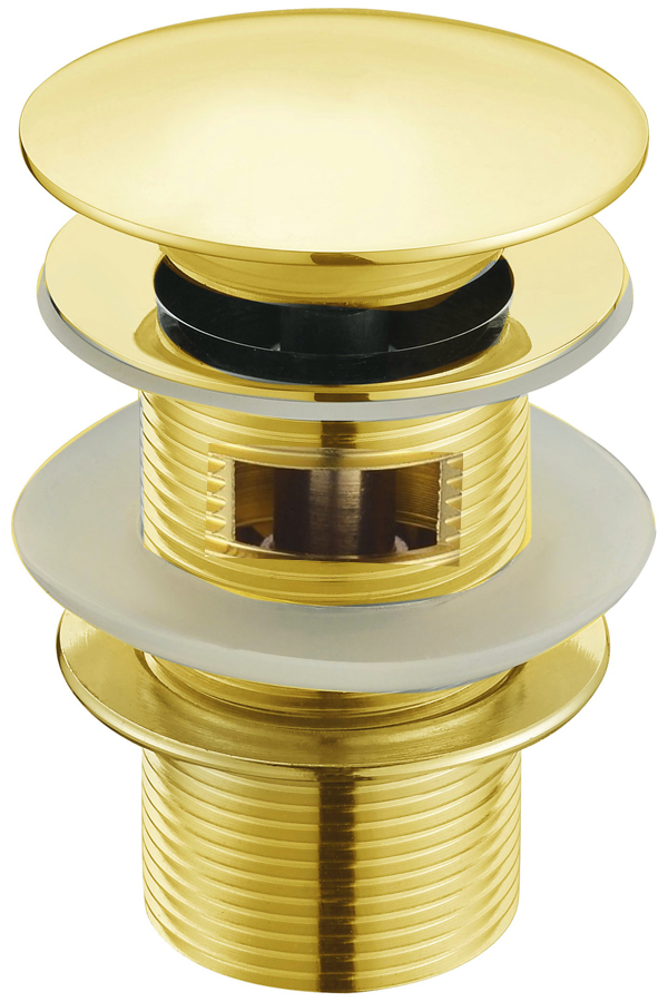 Донный клапан Boheme Imperiale 611/2 автоматический (Click-Clack) с переливом золото
