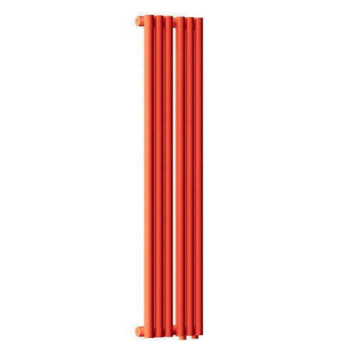 Радиатор стальной Empatiko Takt R1-232-1750 Scarlet Red 232x1786 6 секций, вертикальный 1-трубчатый, нижнее правое подключение, красный рябиновый