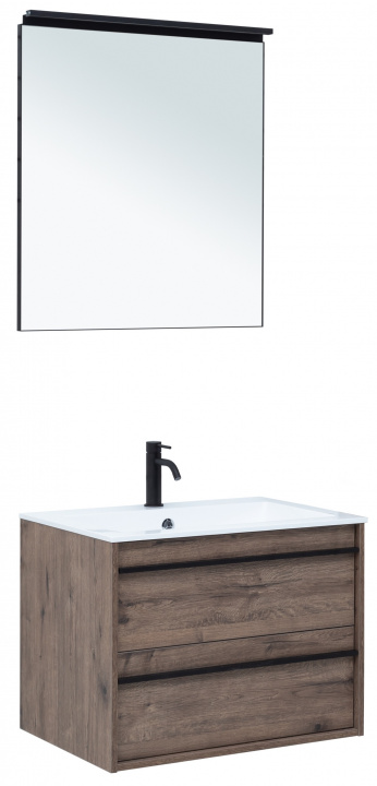 Комплект мебели для ванной комнаты Aquanet Lino 70, дуб веллингтон