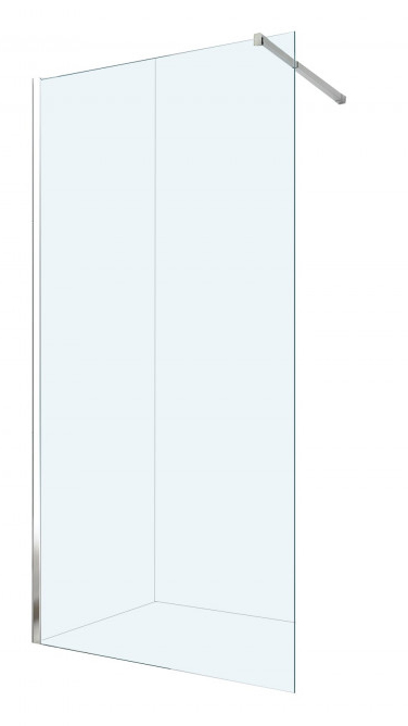 Стенка душевая Berges Sky 110x200 стекло прозрачное, профиль хром сильвер