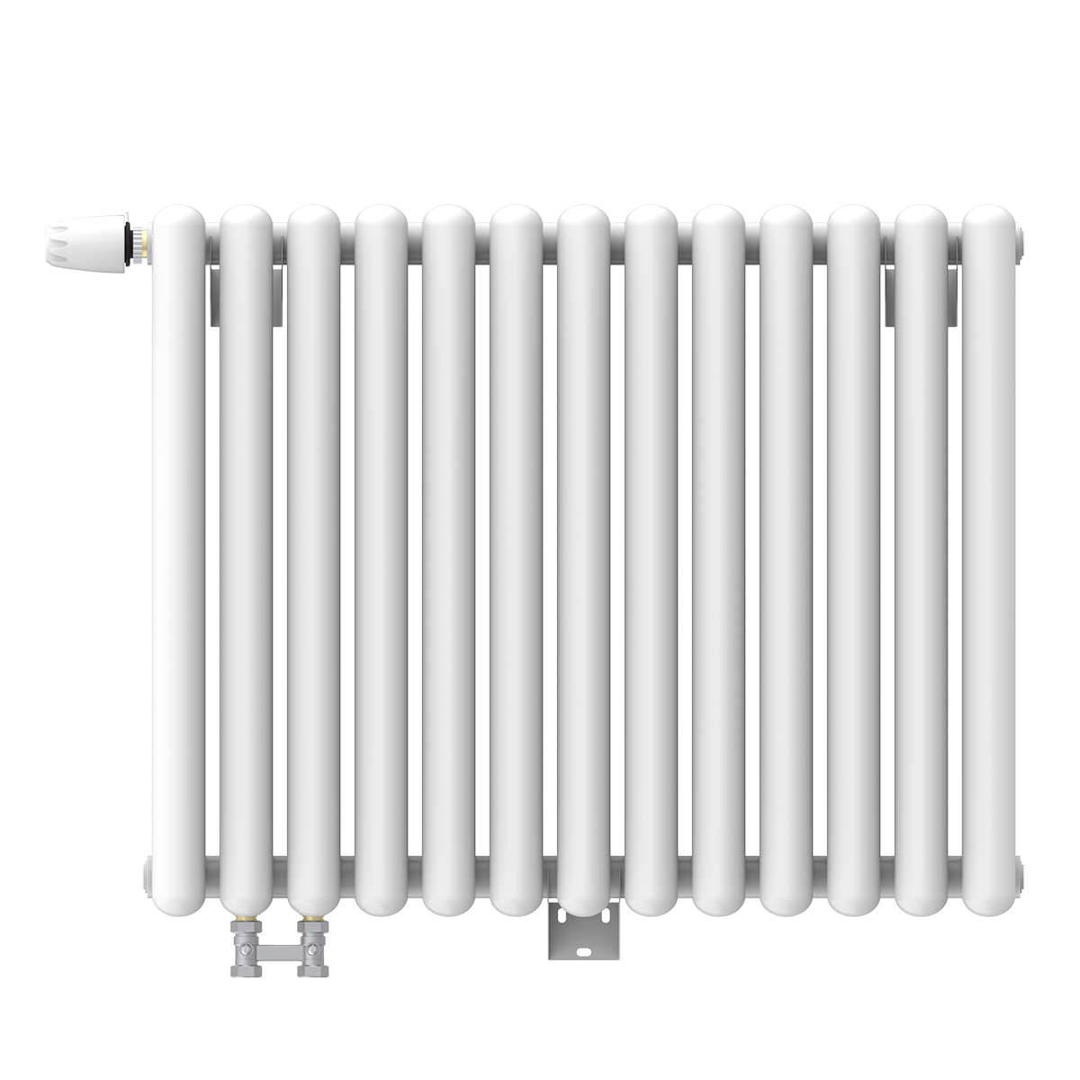 Радиатор стальной KZTO Гармония С40 1-750 13 секций, вертикальный 1-трубчатый, нижнее левое, белый глянцевый