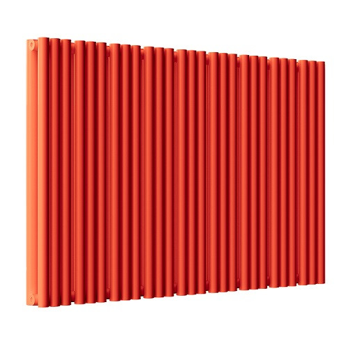 Радиатор стальной Empatiko Takt S2-1072-500 Scarlet Red 1072x536 54 секции, вертикальный 2-трубчатый, боковое подключение, красный рябиновый