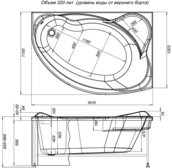 FRONTALNAYA_PANEL_DLYA_VANNY_AQUANET_JAMAICA_160_R_MONTAZHNAYA_SKHEMA_1