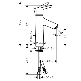 SMESITEL_DLYA_RAKOVINY_HANSGROHE_TALIS_S_72020000_MONTAZHNAYA_SKHEMA_1