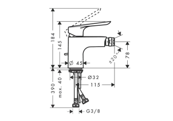 SMESITEL_DLYA_BIDE_HANSGROHE_LOGIS_E_71232000_MONTAZHNAYA_SKHEMA_1