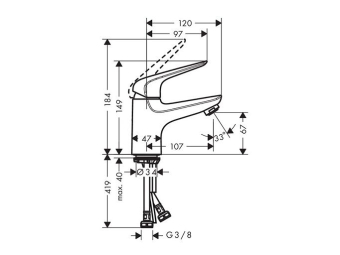 SMESITEL_DLYA_RAKOVINY_HANSGROHE_NOVUS_71021000_MONTAZHNAYA_SKHEMA_1