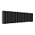 Радиатор стальной Empatiko Takt LR2-1192-200 Confident Black 1192x236 30 секций, вертикальный 2-трубчатый, нижнее подключение, черный (Confident Black)