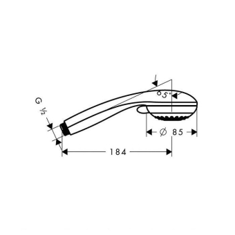 DUSHEVAYA_LEYKA_HANSGROHE_CROMETTA_85_VARIOJET_28562000_MONTAZHNAYA_SKHEMA_1