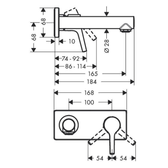 SMESITEL_DLYA_RAKOVINY_HANSGROHE_TALIS_S_72110000_MONTAZHNAYA_SKHEMA_1