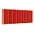 Радиатор стальной Empatiko Takt S2-952-200 Friendly Red 952x236 48 секций, вертикальный 2-трубчатый, боковое подключение, красный (Friendly Red)