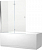 Шторка на ванну Aquanet Beta 4 NF6222-hinge, прозрачное стекло, профиль хром