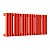 Радиатор стальной Empatiko Takt S1-712-200 Friendly Red 712x236 18 секций, вертикальный 1-трубчатый, боковое подключение, красный (Friendly Red)