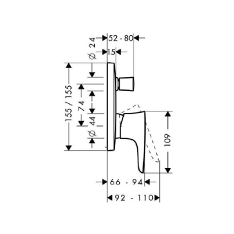 SMESITEL_DLYA_VANNY_S_DUSHEM_HANSGROHE_PURAVIDA_15445400_MONTAZHNAYA_SKHEMA_1