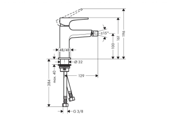 SMESITEL_DLYA_BIDE_HANSGROHE_METROPOL_32520000_MONTAZHNAYA_SKHEMA_1