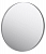 Зеркало Aqwella RM 80 круглое в металлической раме, белый