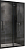 Душевая дверь Abber Schwarzer Diamant AG30160BH раздвижная 160x195 cм, стекло прозрачное / профиль черный