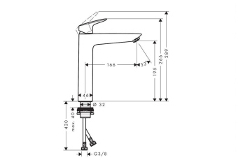 SMESITEL_DLYA_RAKOVINY_HANSGROHE_LOGIS_71091000_MONTAZHNAYA_SKHEMA_1