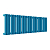 Радиатор стальной Empatiko Takt S1-952-200 Dreamy Blue 952x236 24 секции, вертикальный 1-трубчатый, боковое подключение, синий (Dreamy Blue)