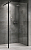 Душевая перегородка Abber Immer Offen AG66120B 120x200 cм, стекло прозрачное / профиль черный