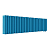 Радиатор стальной Empatiko Takt LR2-1072-200 Dreamy Blue 1072x236 27 секций, вертикальный 2-трубчатый, нижнее подключение, синий (Dreamy Blue)