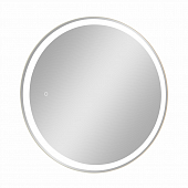Шкаф зеркальный Continent Torneo LED 600 white с LED подсветкой, сенсорный выключатель, корпус белый