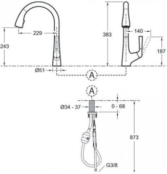 SMESITEL_DLYA_KUKHNI_JACOB_DELAFON_MALLECO_E562_CP_MONTAZHNAYA_SKHEMA_1