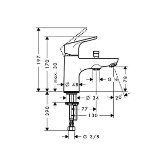 SMESITEL_NA_BORT_VANNY_HANSGROHE_FOCUS_31930000_MONTAZHNAYA_SKHEMA_1