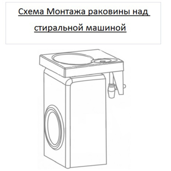 Раковина BERGG lab Мейси V5 595x592 на стиральную машину, с кронштейнами