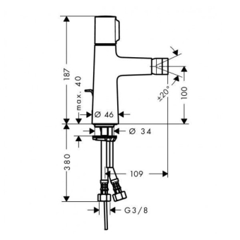 SMESITEL_DLYA_BIDE_HANSGROHE_TALIS_SELECT_S_72202000_MONTAZHNAYA_SKHEMA_1