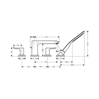 SMESITEL_NA_BORT_VANNY_HANSGROHE_METRIS_31442000_MONTAZHNAYA_SKHEMA_1