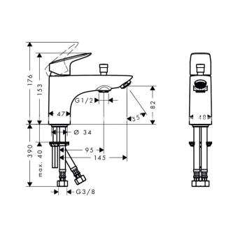 SMESITEL_NA_BORT_VANNY_HANSGROHE_LOGIS_MONOTROU_71312000_MONTAZHNAYA_SKHEMA_1