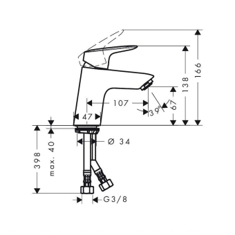 SMESITEL_DLYA_RAKOVINY_HANSGROHE_LOGIS_71071000_MONTAZHNAYA_SKHEMA_1