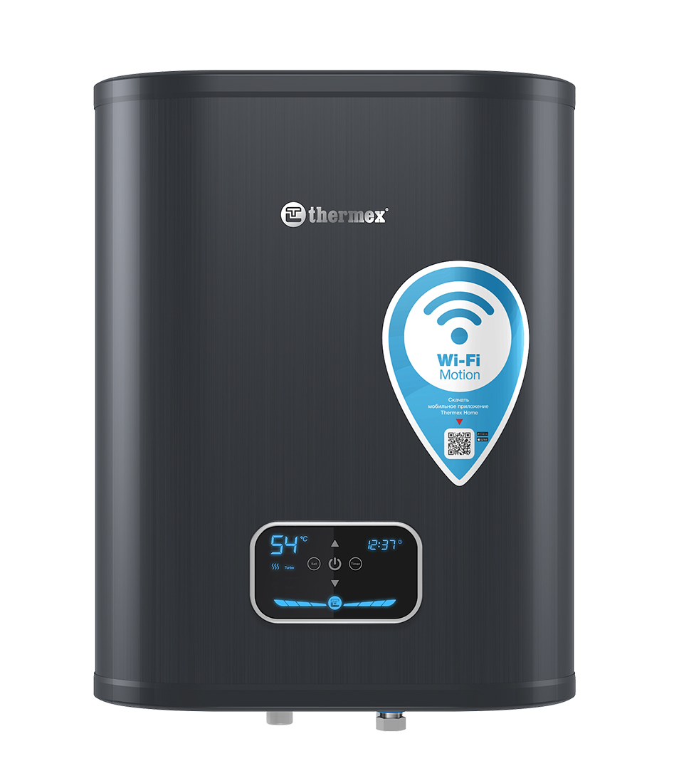 Водонагреватель накопительный Thermex ID 30 V (pro) Wi-Fi плоский, черный