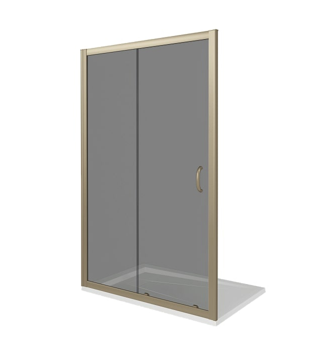 Душевая дверь Good Door Jazze WTW-130-B-BR профиль бронза, стекло тонированное/бронза