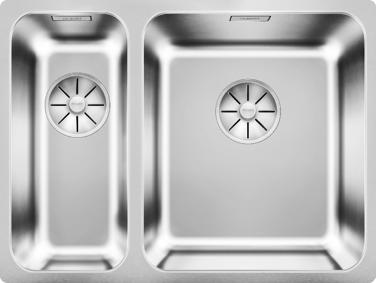 Мойка кухонная Blanco Solis 340/180-IF с отводной арматурой, чаша справа, полированная сталь