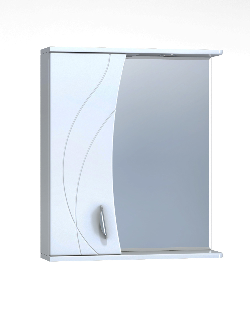 Шкаф зеркальный Vigo Faina 2 - 600 левый, со спотом, с подсветкой, белый