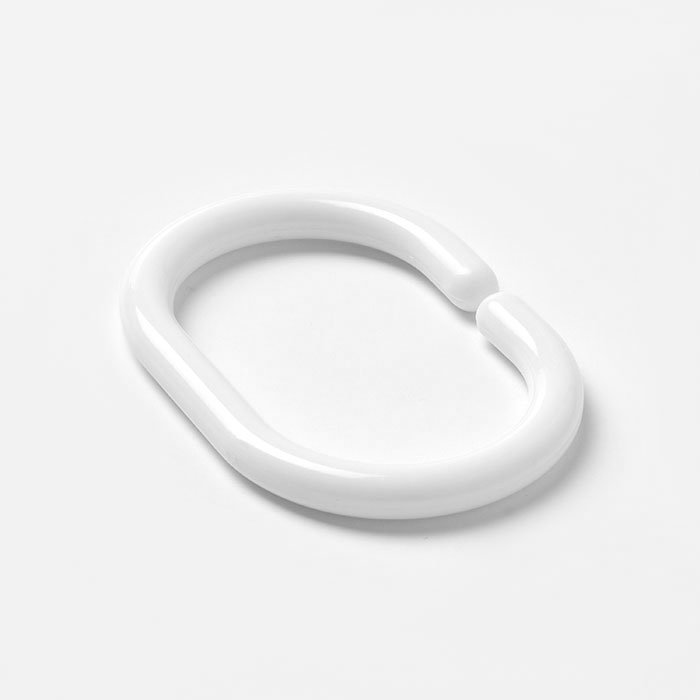 Кольцо для шторки Iddis Rings RID011P, набор 12шт, белый