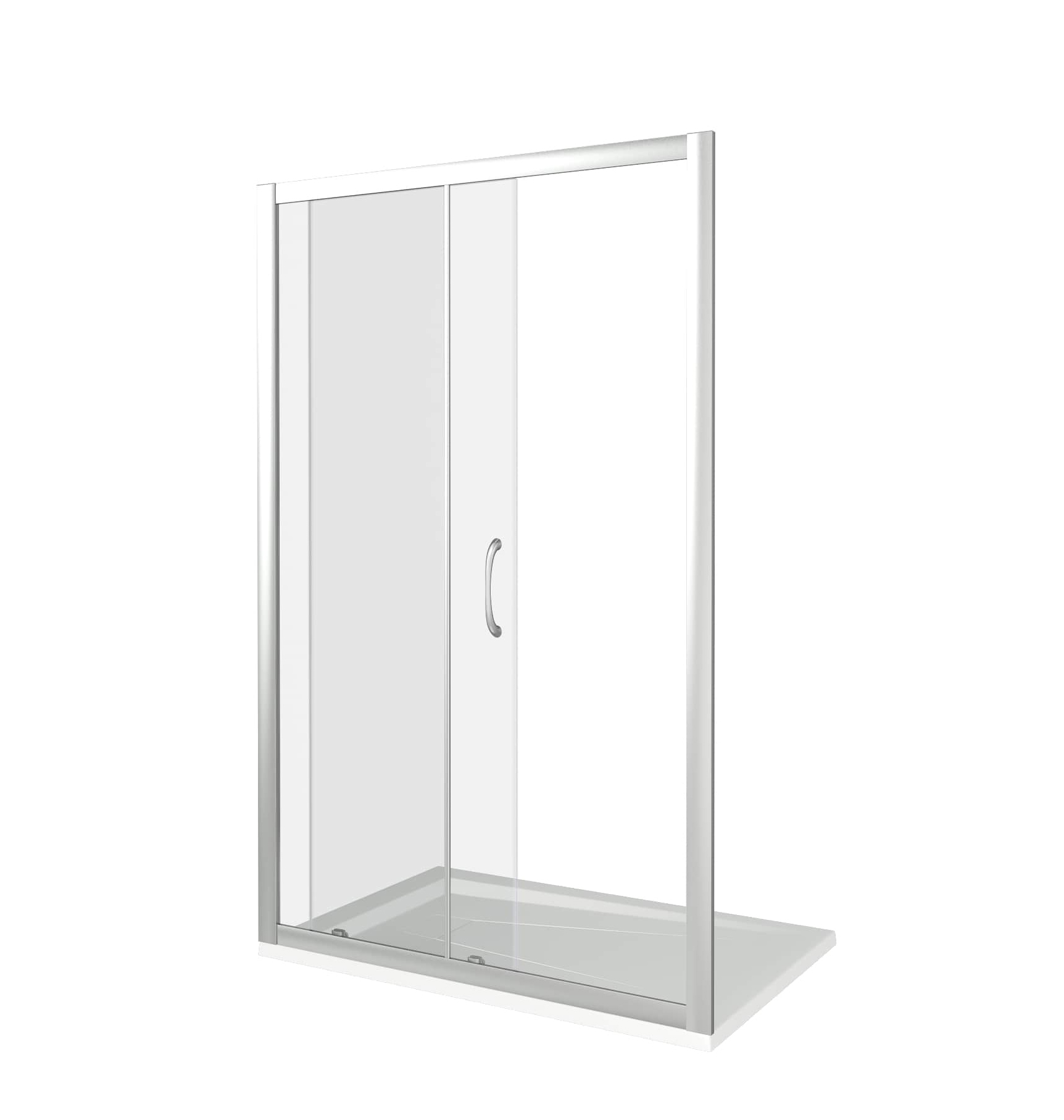Душевая дверь Good Door Latte WTW-130-C-WE профиль анодированый алюминий, стекло прозрачное