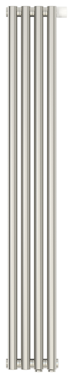 Радиатор стальной Сунержа Эстет-1 EU50 1200х180 4 секции, однорядный нижнее правое, зеркально полированная нержавеющая сталь