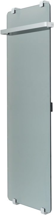 Полотенцесушитель электрический Allen Brau Infinity 140x44 зеркальный, с рейлингом и креплением / серебро браш