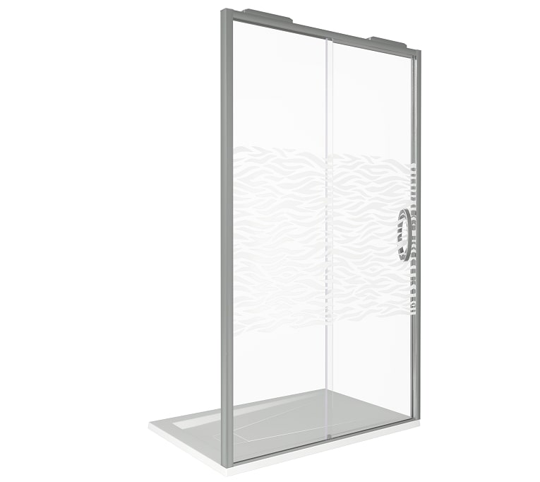 Душевая дверь Good Door Antares WTW-110-W-CH профиль хром, стекло прозрачное с узором