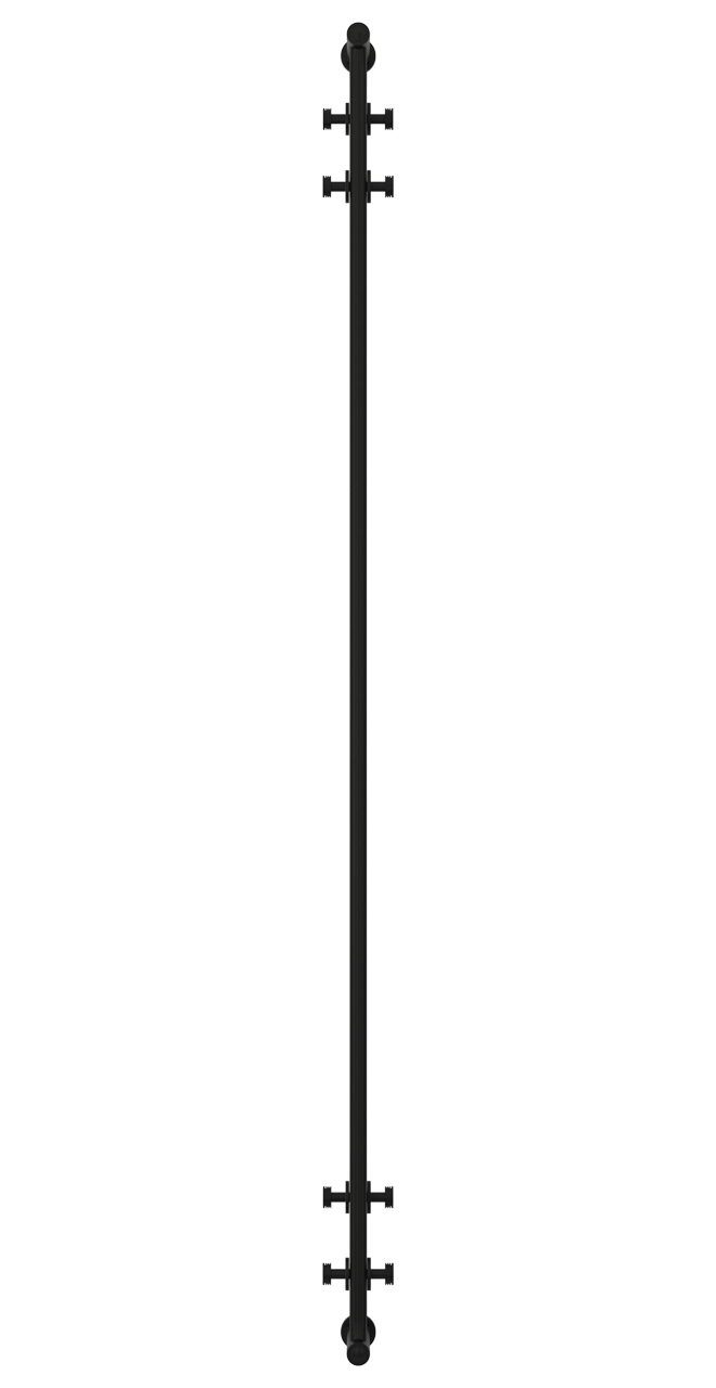 Полотенцесушитель водяной Сунержа Хорда 1800х195 подключение вертикальное / горизонтальное, черный матовый
