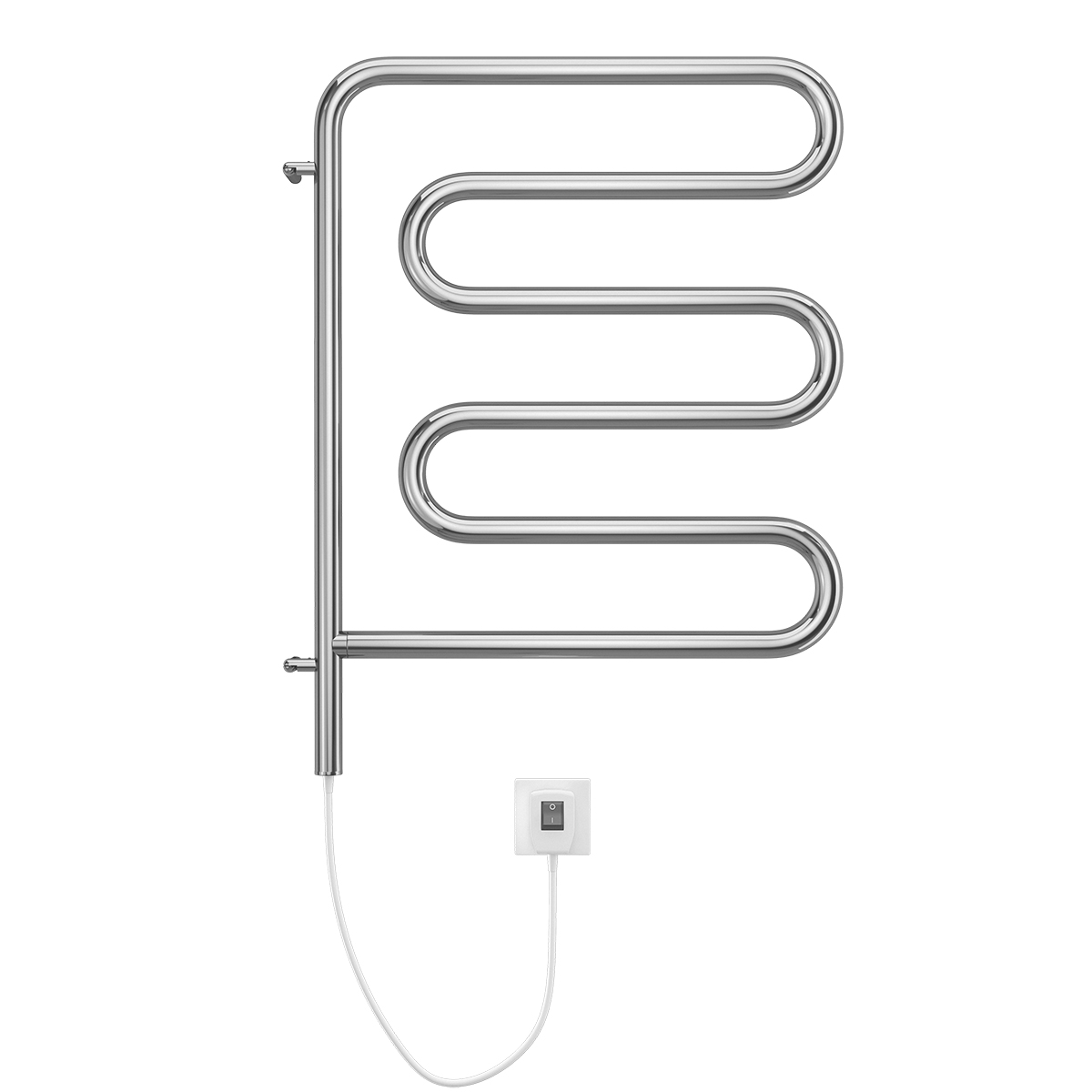 Полотенцесушитель электрический Terminus 25 Ш-образный 450х570 поворотный, хром глянцевый