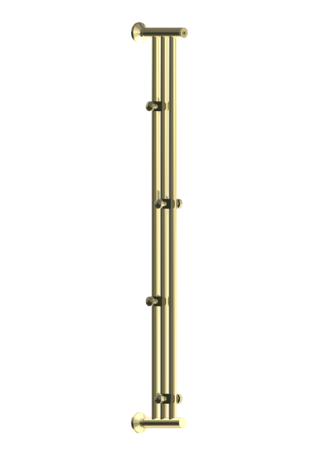 Полотенцесушитель водяной Bronze de Luxe Лонг 1200x180 подвесной вертикальный верхнее подключение, бронза