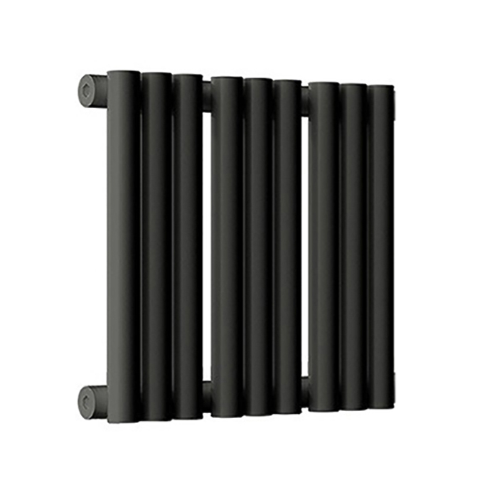 Радиатор стальной Empatiko Takt S1-352-200 Coal Black 352x236 9 секций, вертикальный 1-трубчатый, боковое подключение, черный угольный