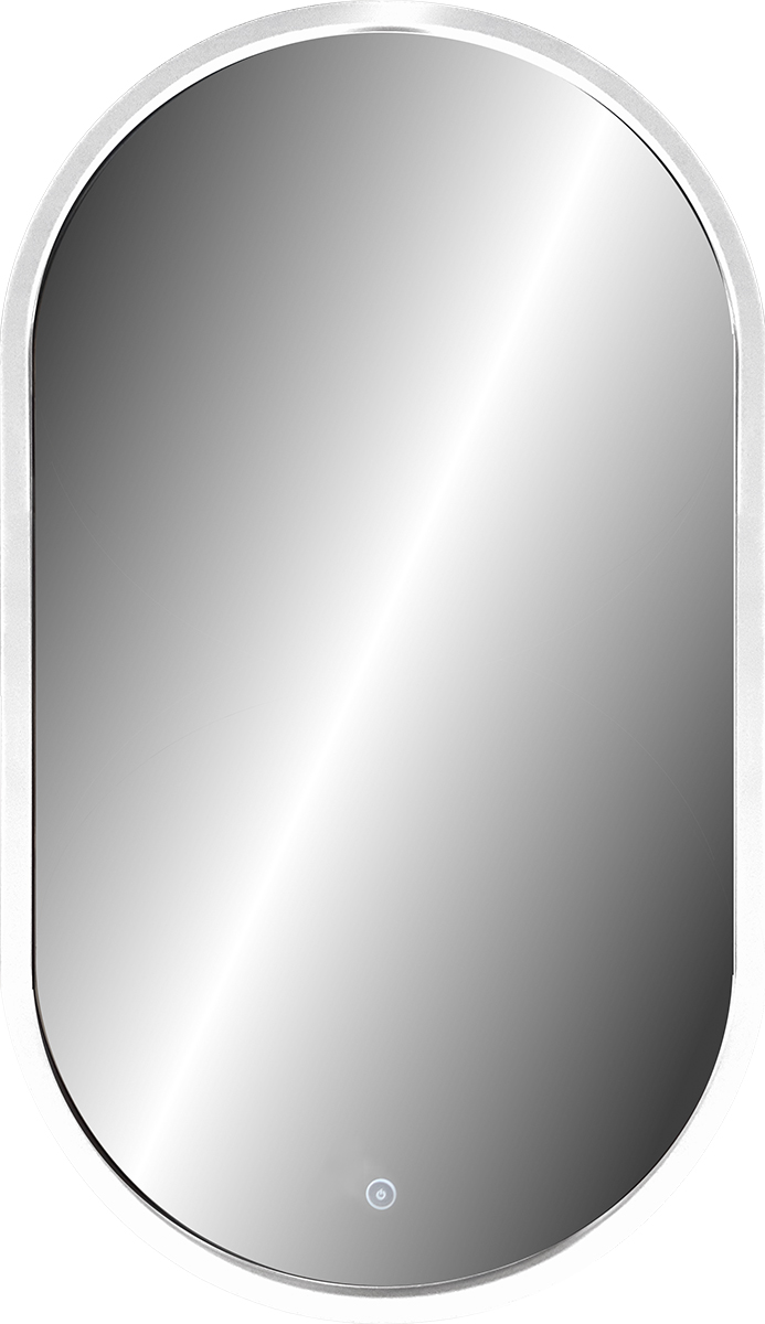 Зеркало Continent Prime White 450x800 с LED подсветкой, белый