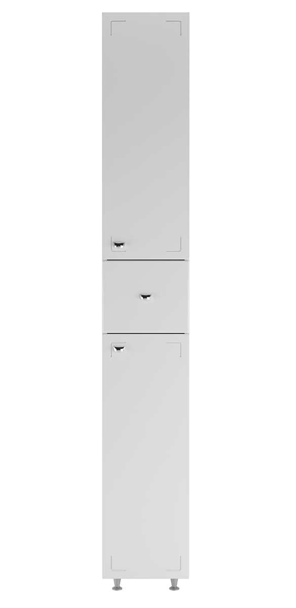 Шкаф-пенал напольный Айсберг Классик 30, правый, выдвижной ящик, белый