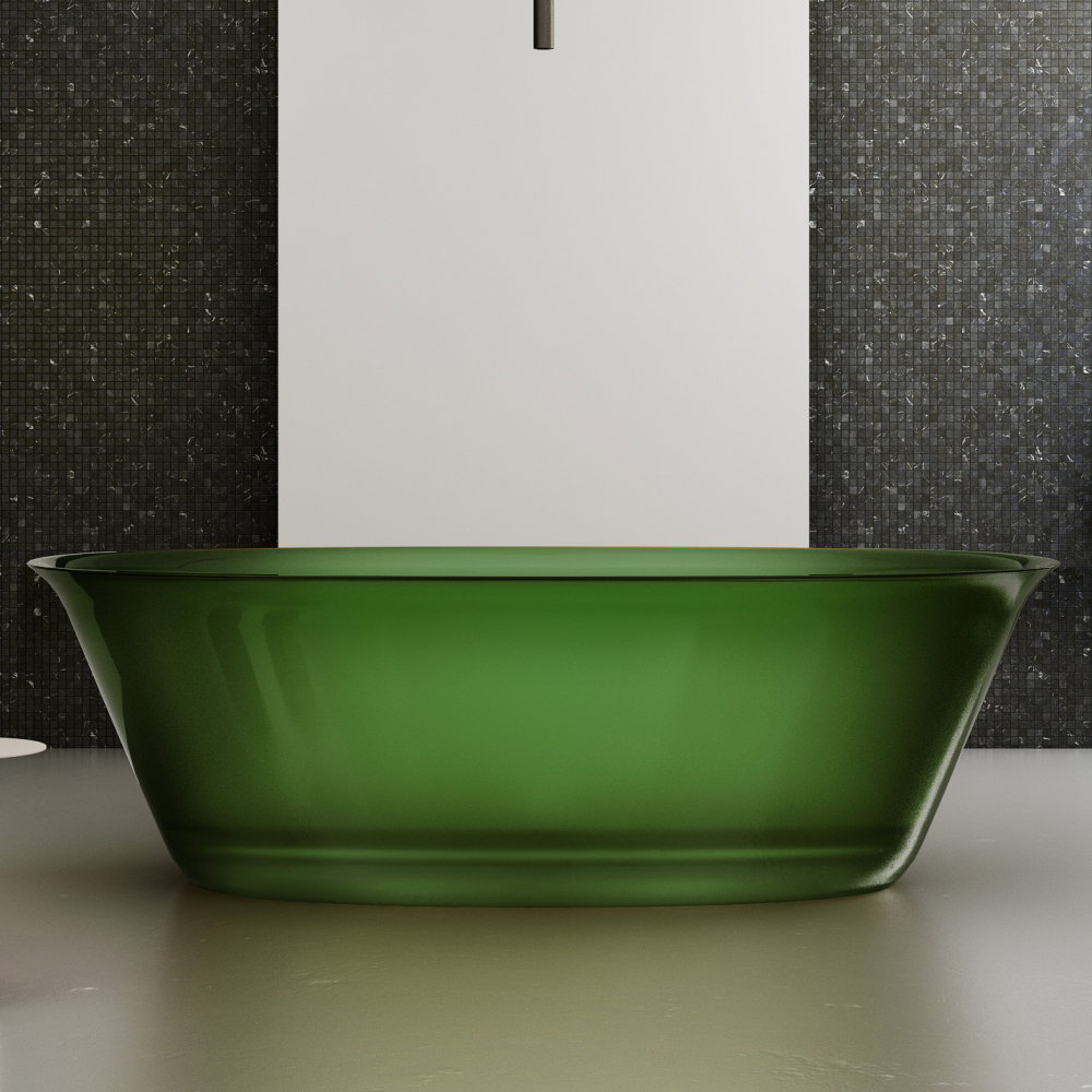 Ванна прозрачная Abber Kristall AT9707Emerald 170x75, зеленый